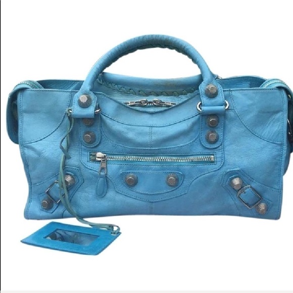 BALENCIAGA PARIS 🎉CITY BAG in First turquoise. - Picture 3 of 12